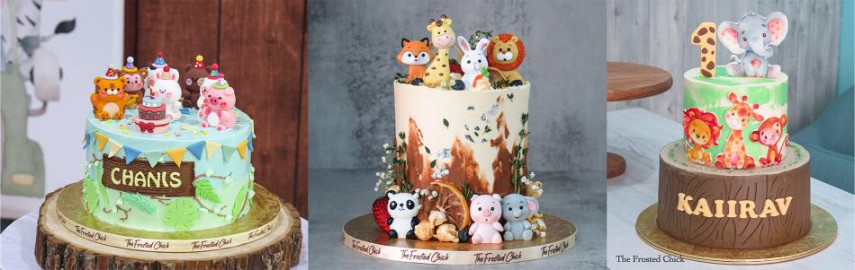 jungle safari animal cake